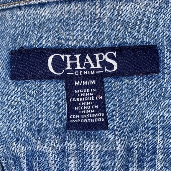 Chaps Women’s Light Wash Denim Vest Size M - Picture 10 of 11